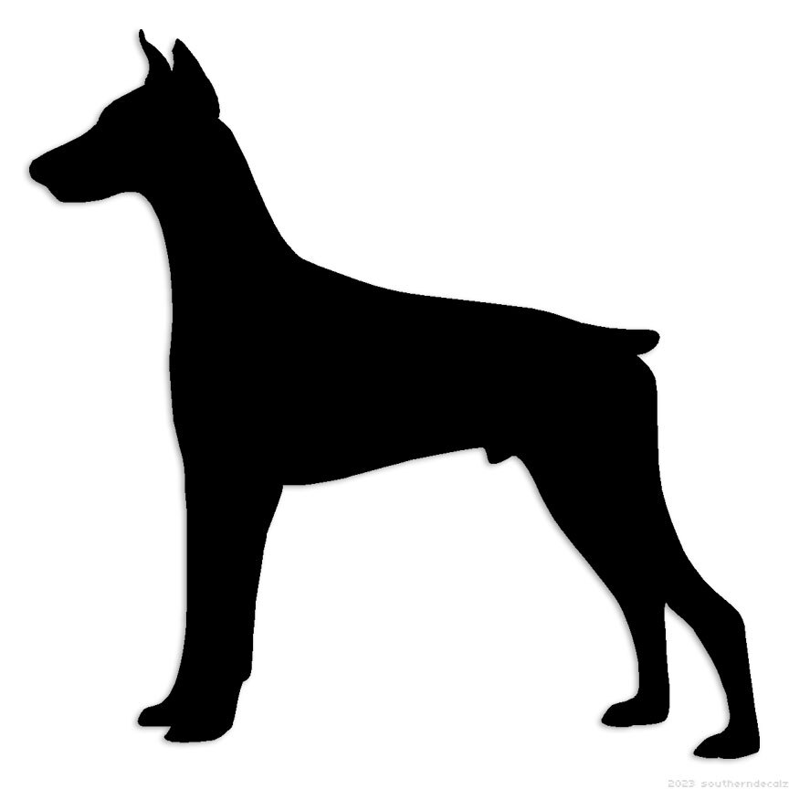 Doberman Dog – Decal Sticker – Multiple Colors & Sizes – ebn6957