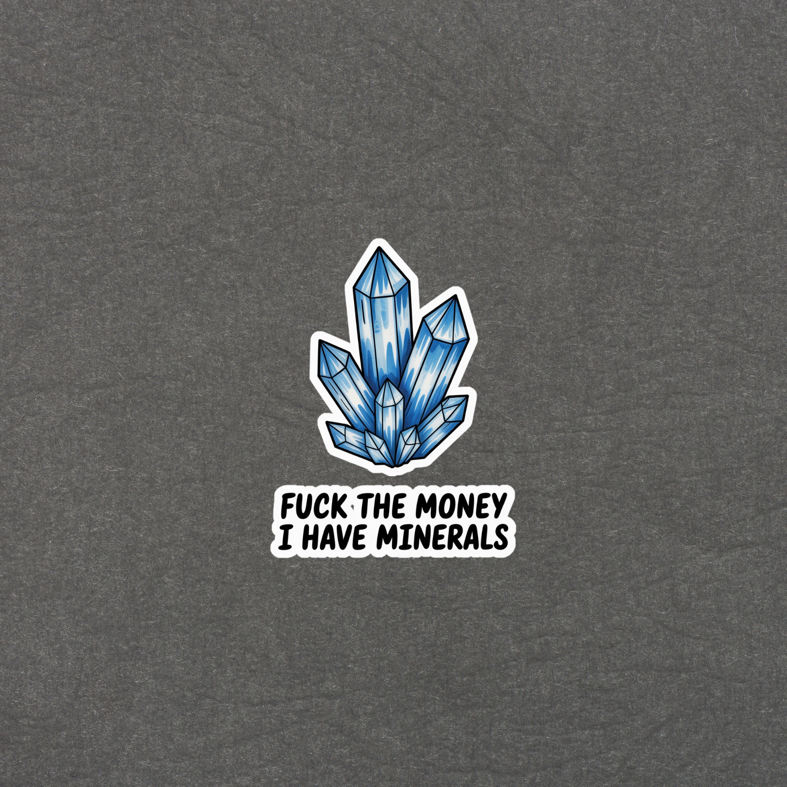 Blue Crystal Cluster Vinyl Sticker for Mineral Lovers and Collectors #6801