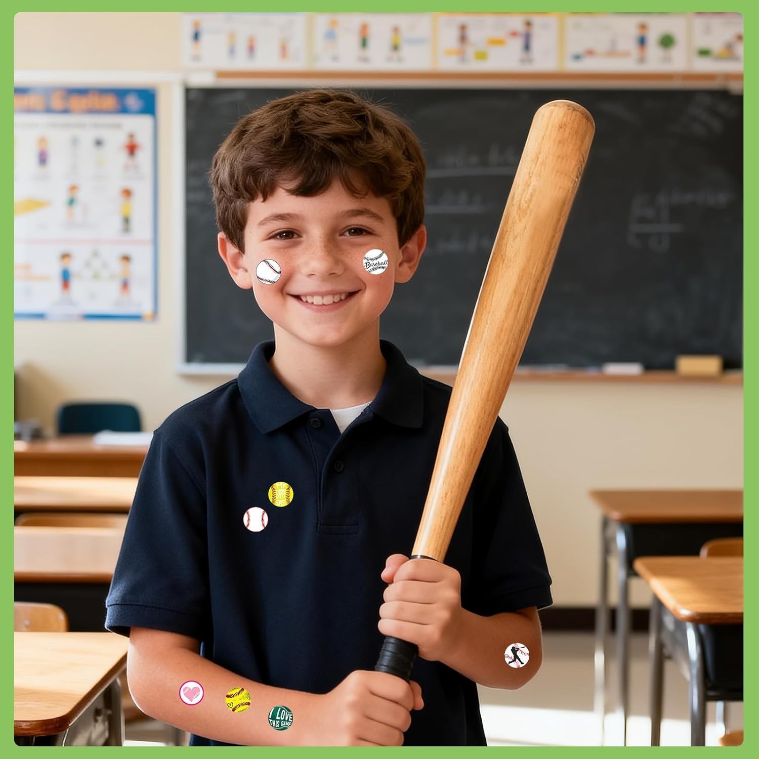 Sports Baseball Dot Stickers Roll Label1000 PCS Decal Gifts Merch Party Suppl…