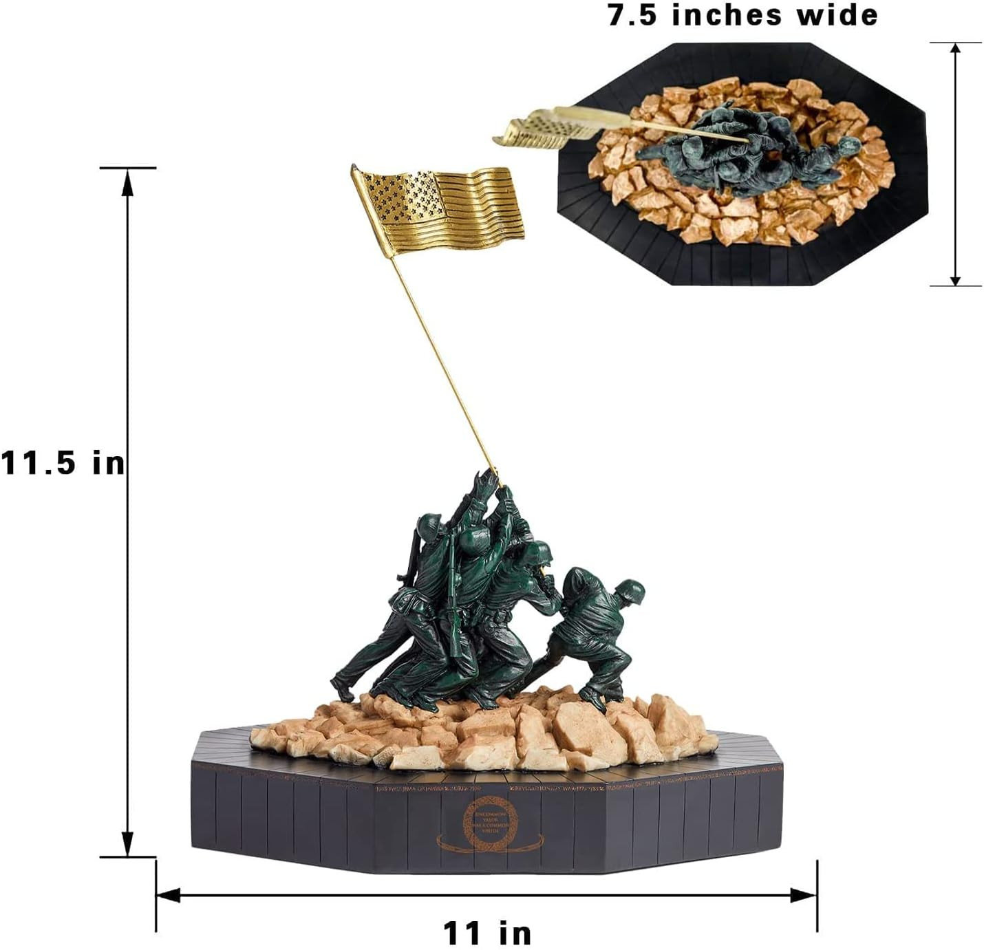 Large Marine Corps Iwo Jima Statue – Detailed, USMC WW2 War Memorial – Marine Co