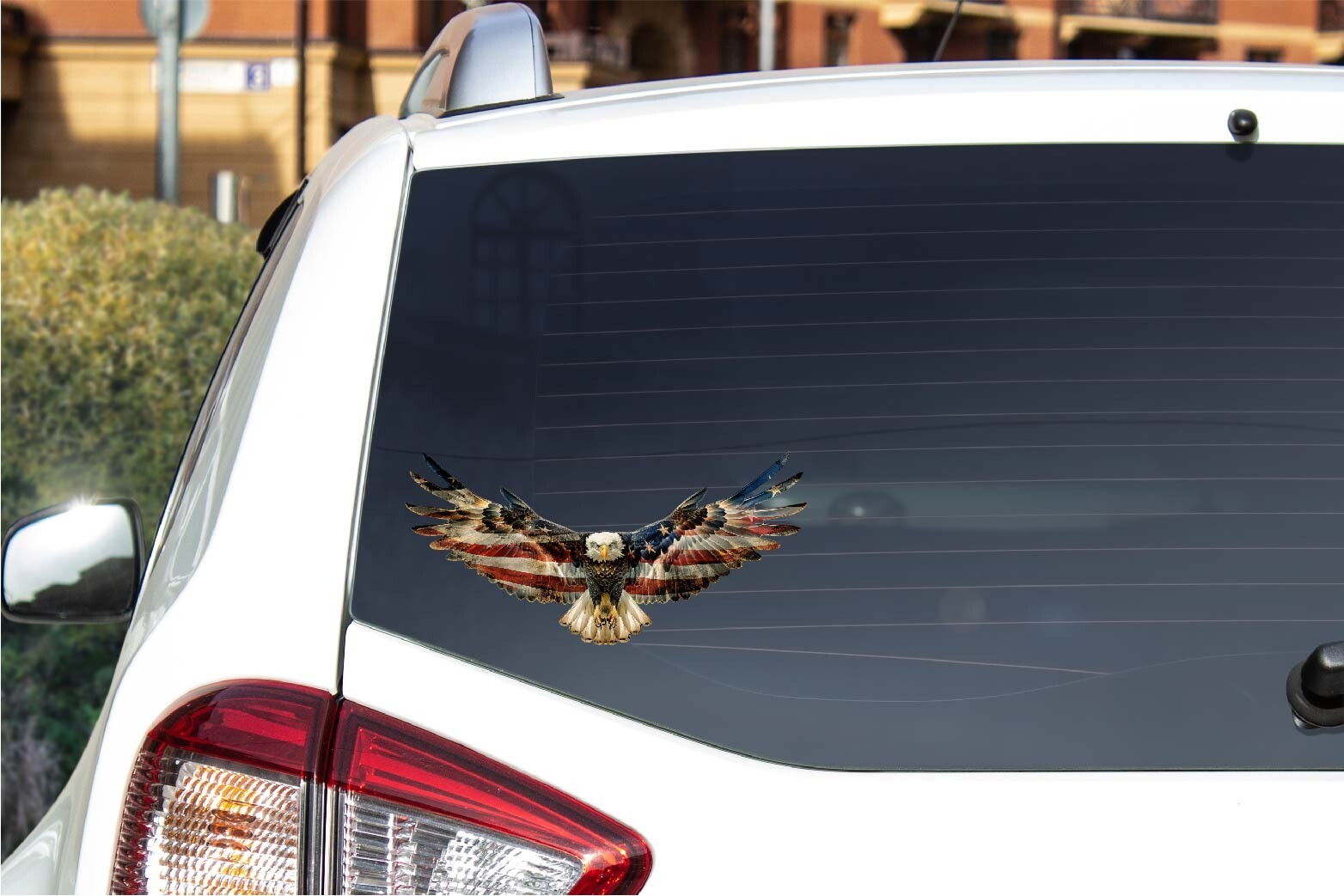 Bald Eagle Decal Sticker USA Flag Patriotic Pride Freedom Symbol American Vet