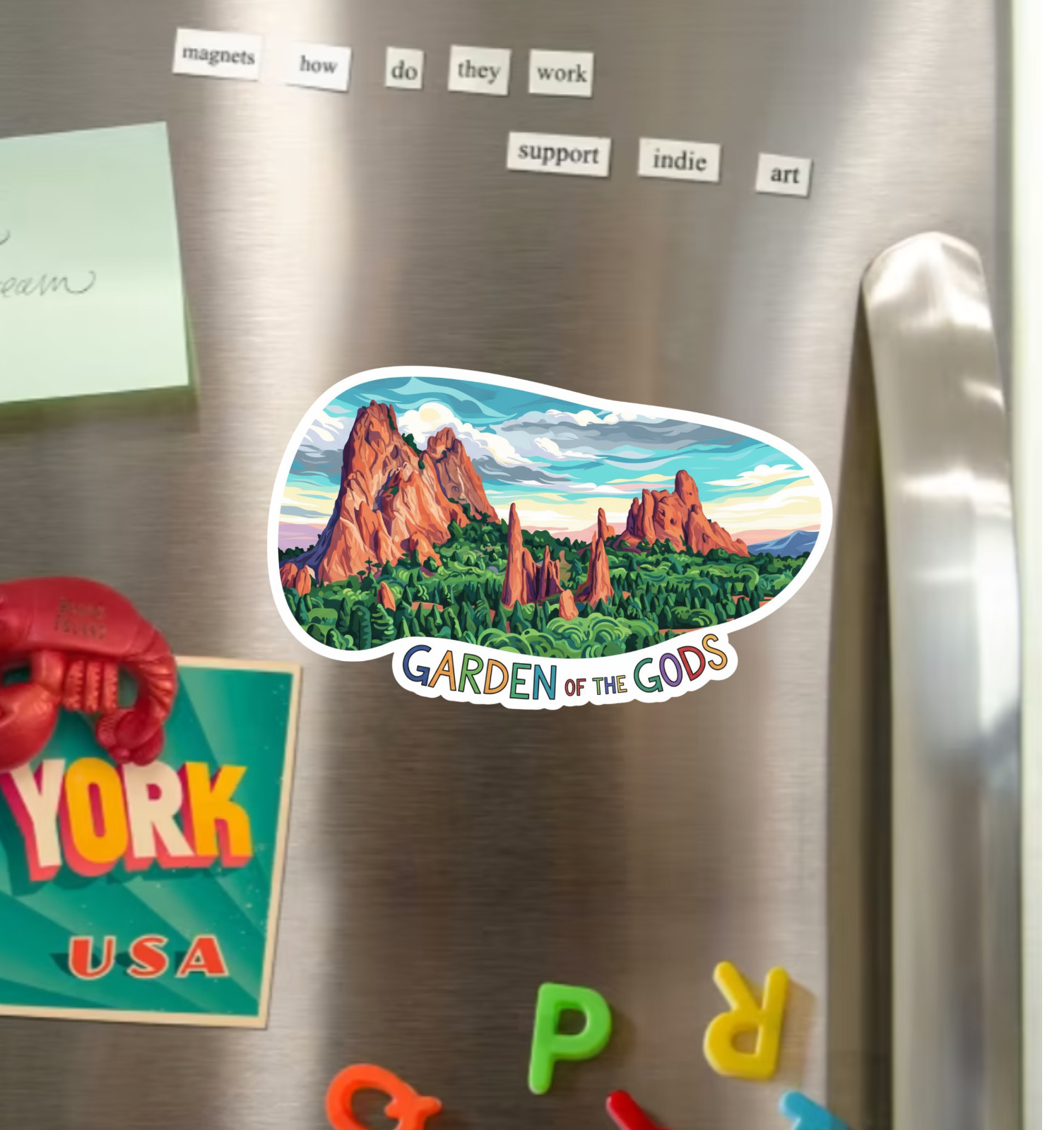 Garden of the Gods Colorado Fridge Magnet or Laptop Sticker