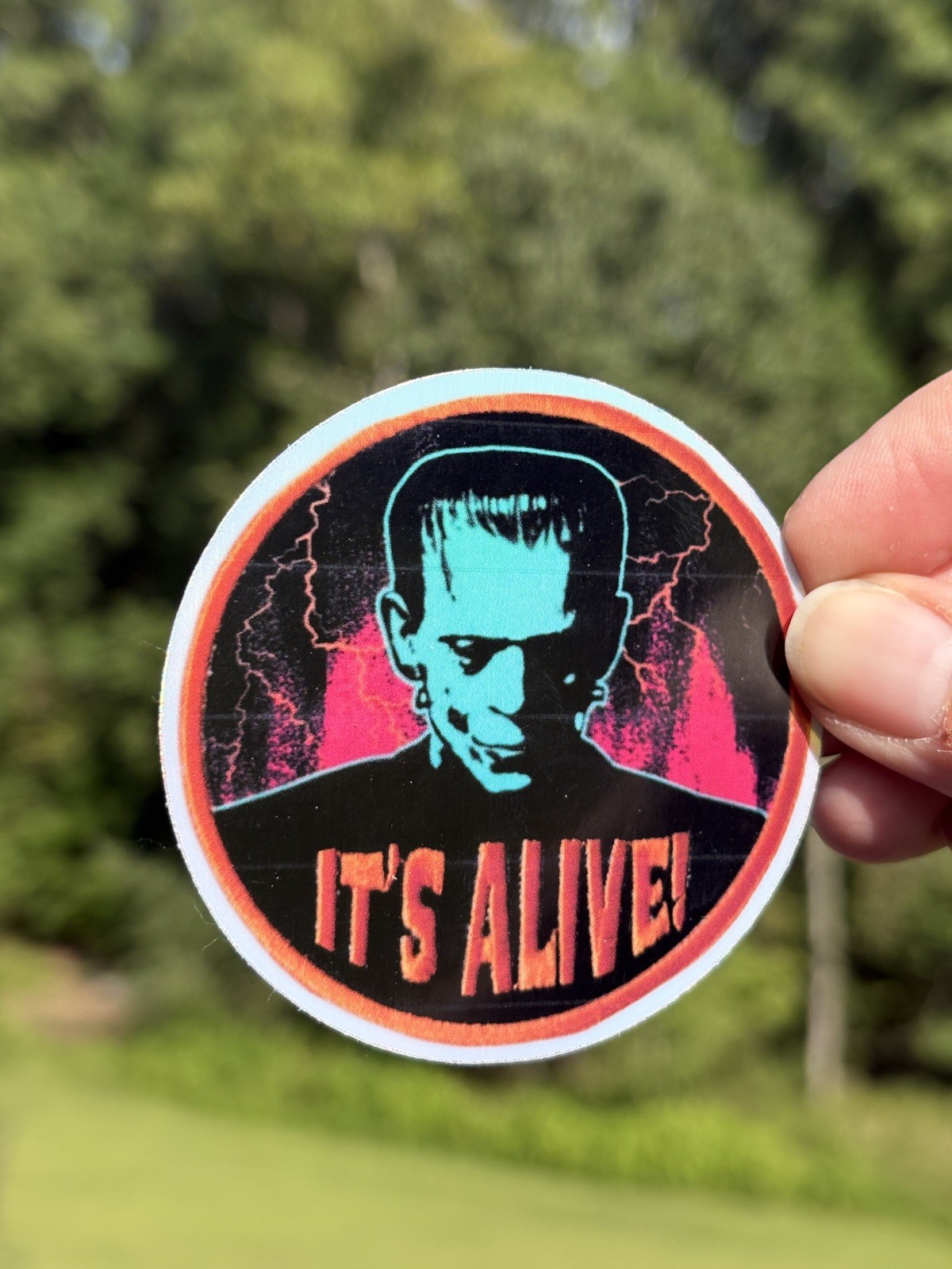 Monster classics Frankenstein it’s alive Waterproof Holographic Sticker