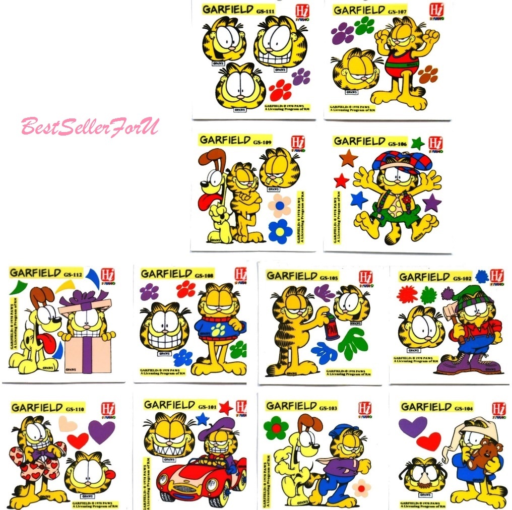 Garfield Waterproof Sticker Furniture Wall Tile Glass Laptop Decor Vinyl Decal