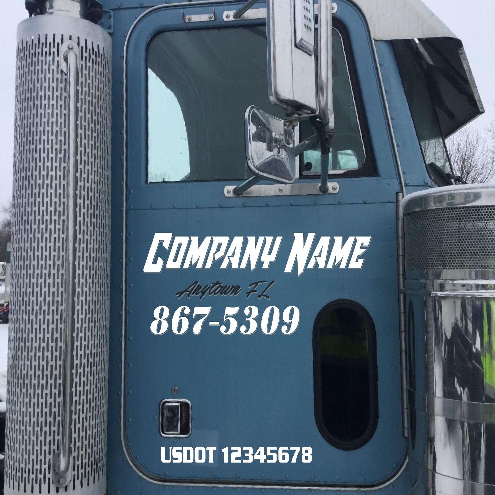 Custom Windshield Decal, Personalized Automotive Vinyl text graphic CTDC