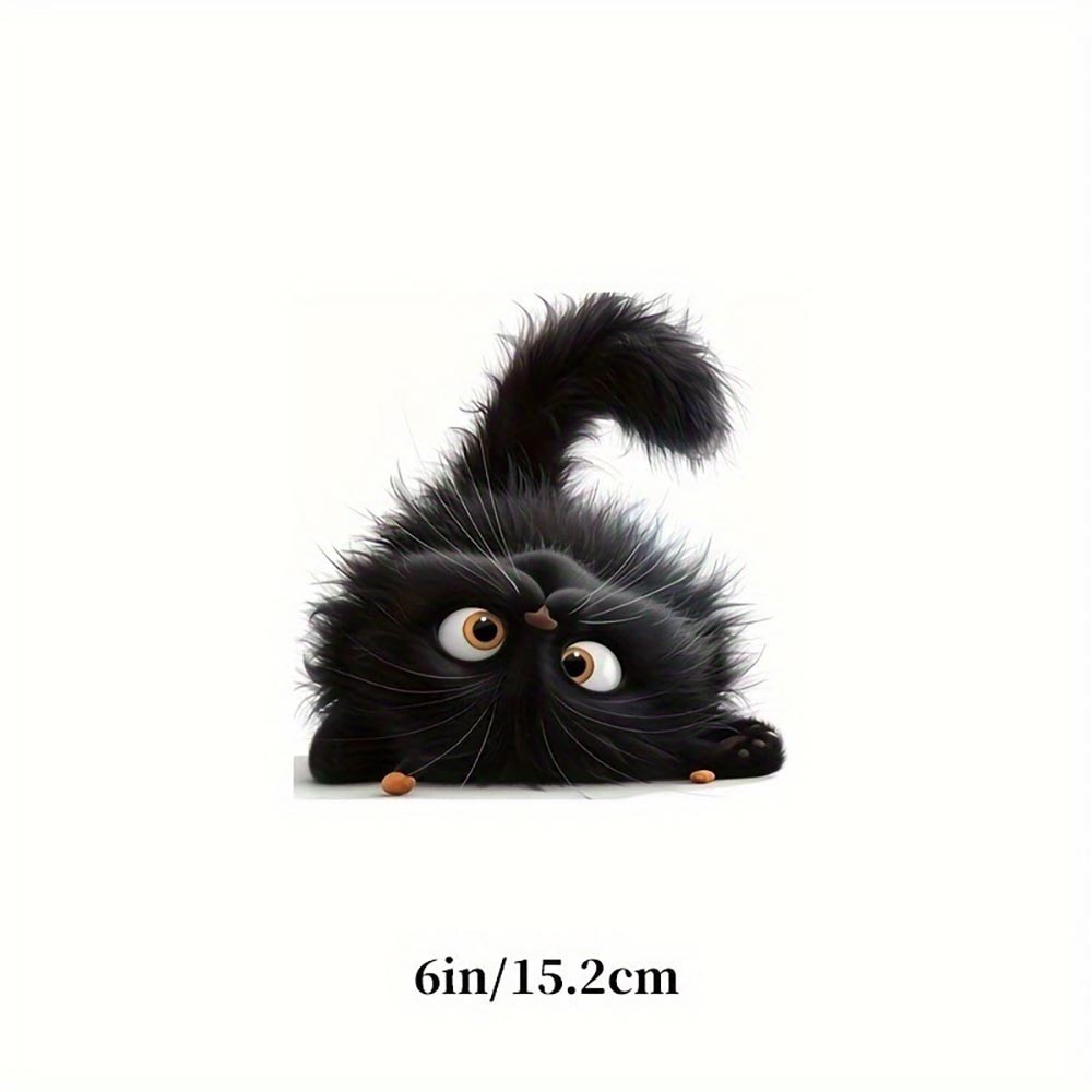 Charming Long-Lasting High-Quality Laptop-Friendly 2-Pack Cute Black Cat Sticker