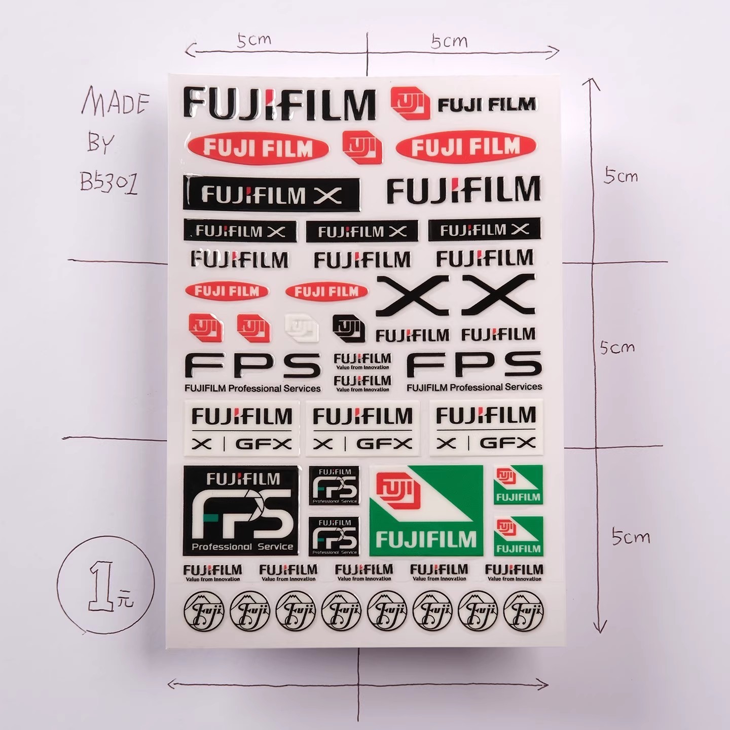 DIY Logo Decal badge For FUJIFILM Camera Camcorder Photography