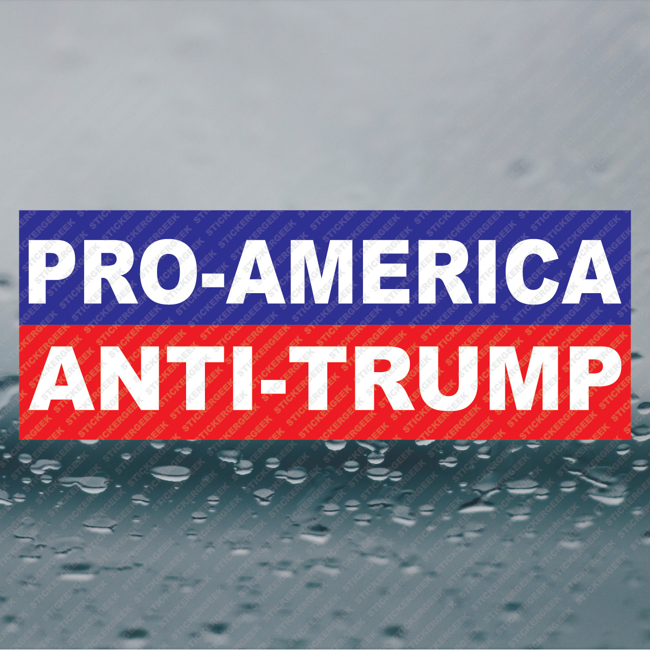 Pro America Anti Trump Bumper Sticker Funny Prank Joke Gag 8×3 Waterproof