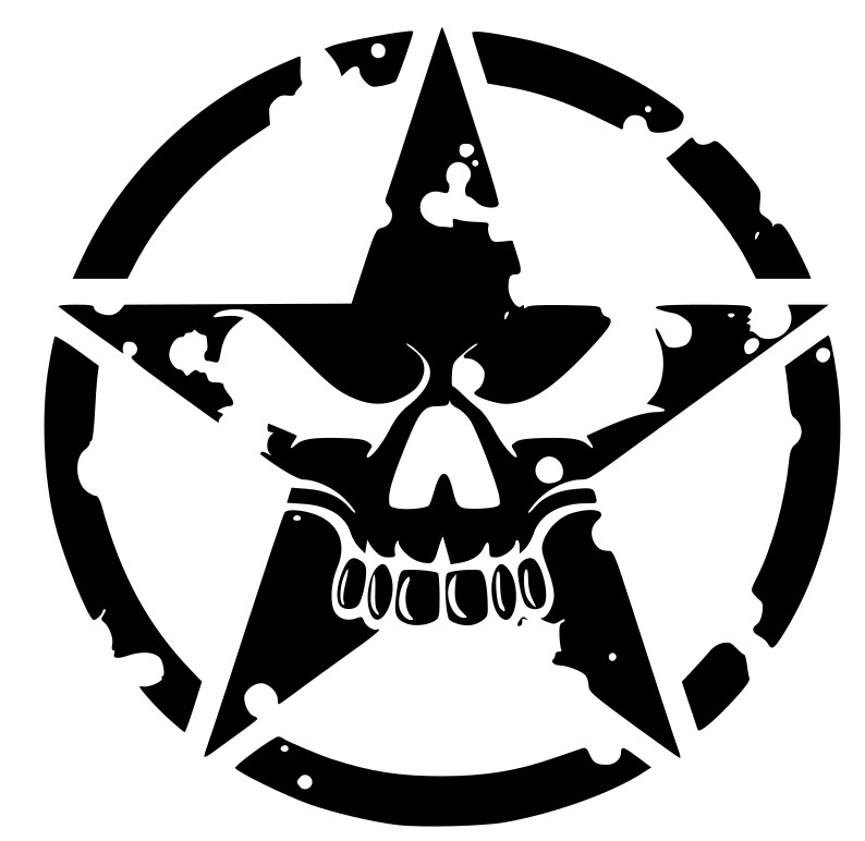 Vinyl Decal Car Truck Stanley Sticker Wall Laptop – US Army Skull Star Logo