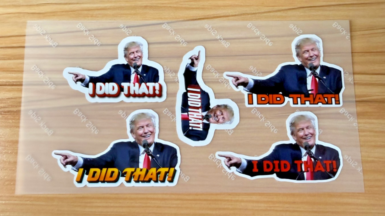 Trump "I DID THAT!" Stickers Assorted 100 pack Decals Car Gas Pump Die Cut 2"