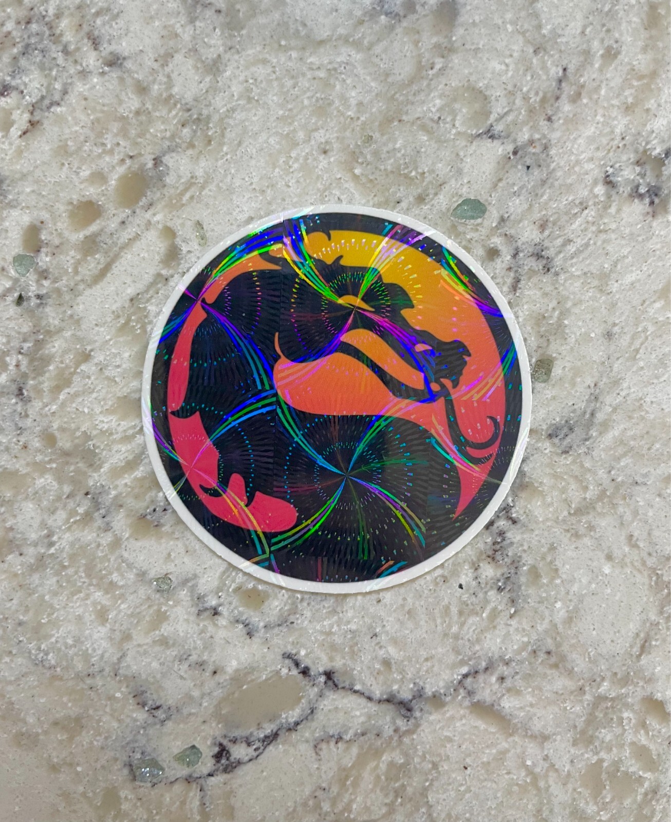 Mortal Kombat Logo Sticker l Gloss or Holographic l Waterproof Decal