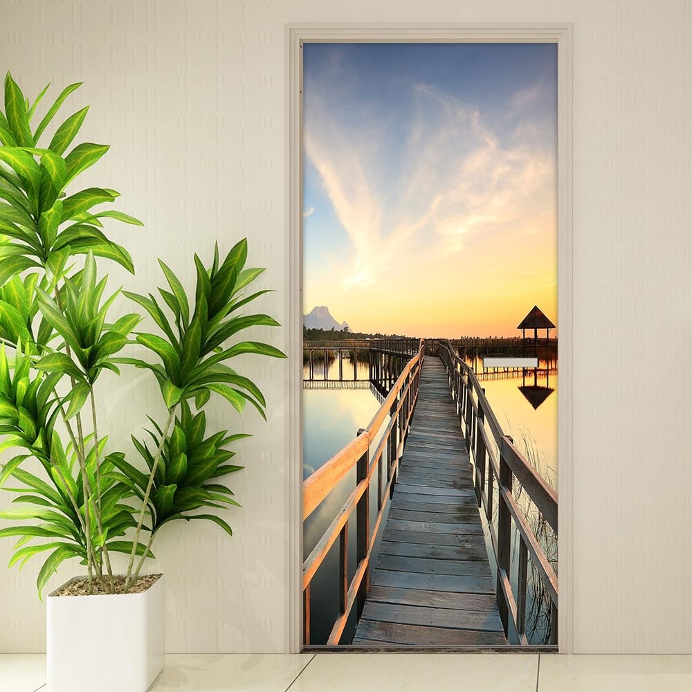 3D Wall Sticker Murals – Decorative Peel & Stick Door Covers for Home, Bedroo…
