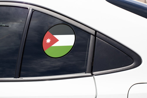 Jordan Flag Circle Sticker Decal