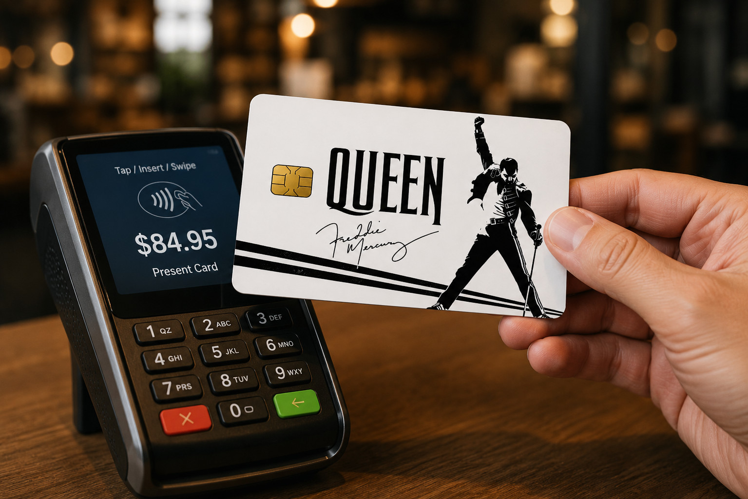Queen Freddie Mercury Credit Card Skin Rock Debit Card Vinyl Sticker