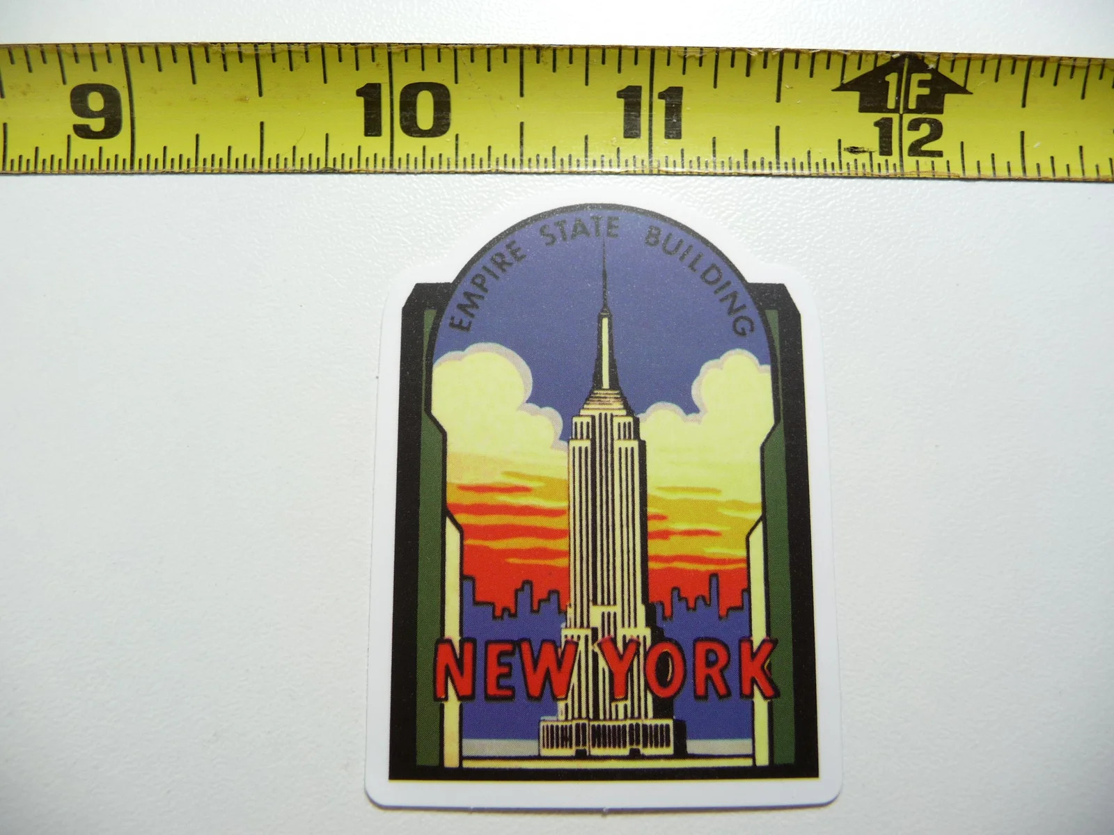 EMPIRE STATE BUILDING NEW YORK SMALL STICKER DECAL MINI TINY TRAVEL POSTER