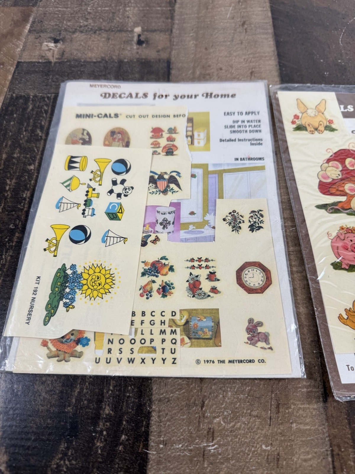 Vintage 1976-77 Meyercord Co. Decal Stickers – 2 Asst packages – A few missing