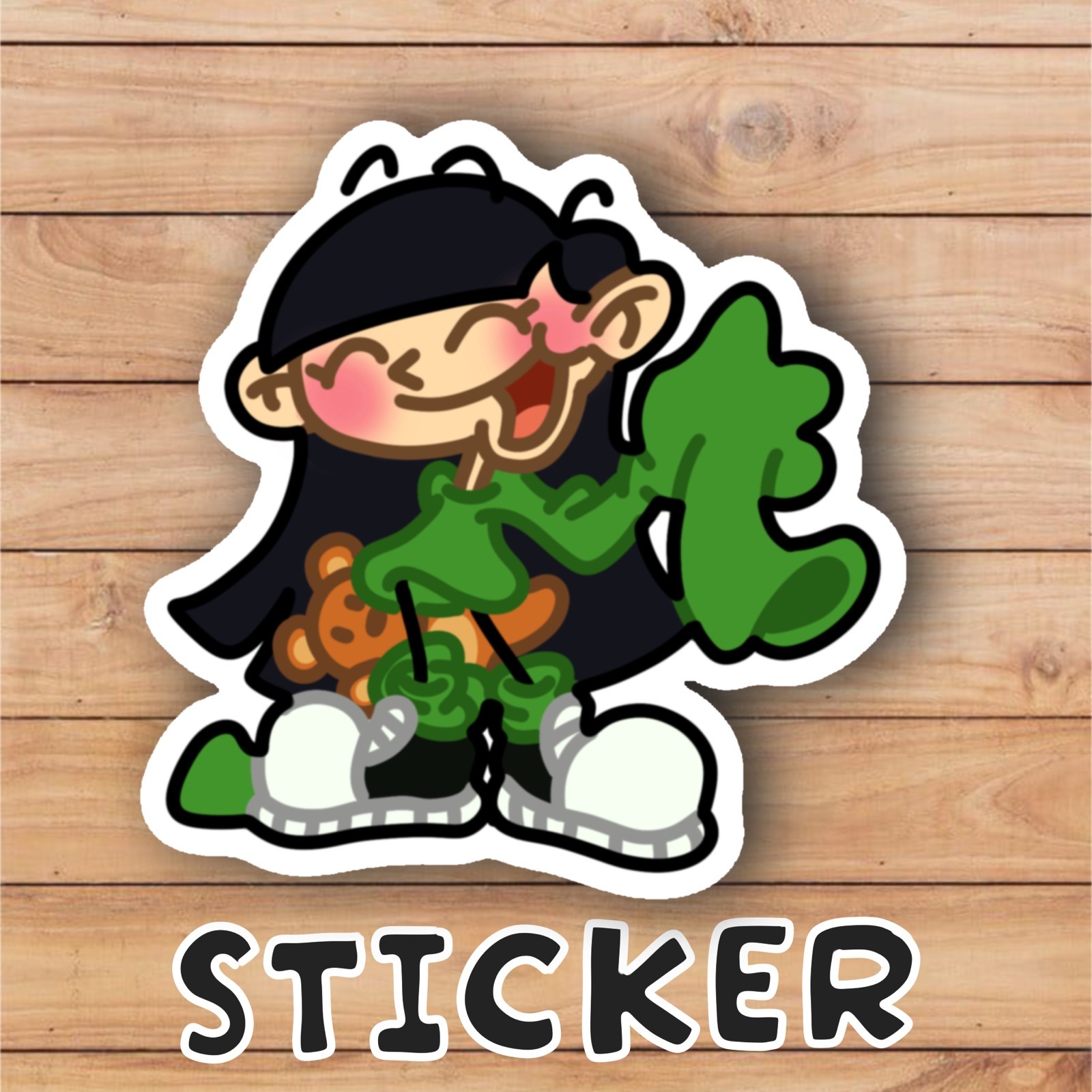 Cartoon Character Sticker Decal, Multicolor – Kids Teens Adults