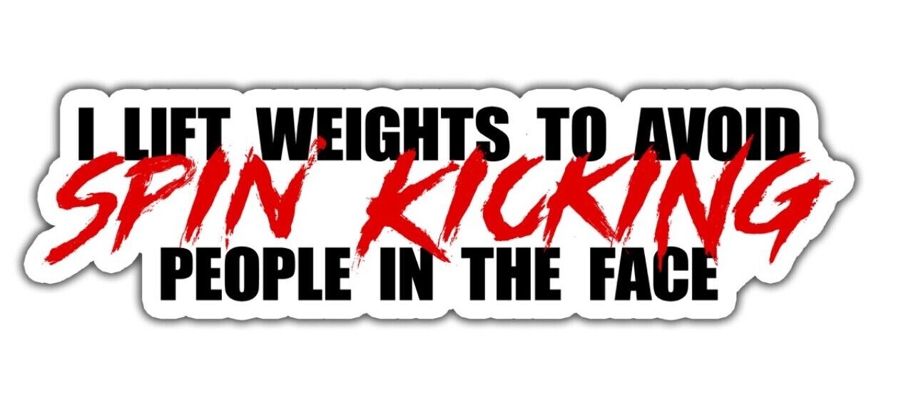 Funny Gym Quote Sticker | Waterproof Gym Fitness Sticker Vinyl Decal