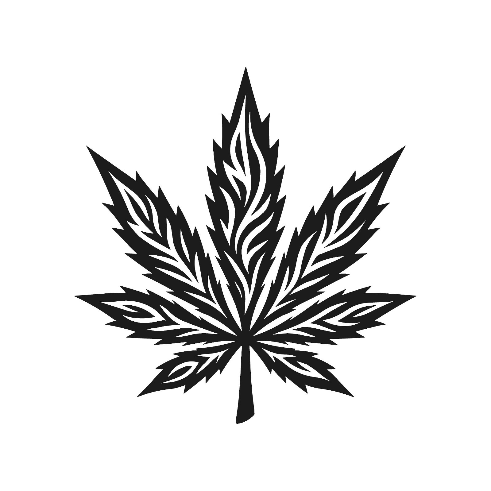 Tribal Marijuana Cannabis leaf Decal Weed THC 420 Sticker