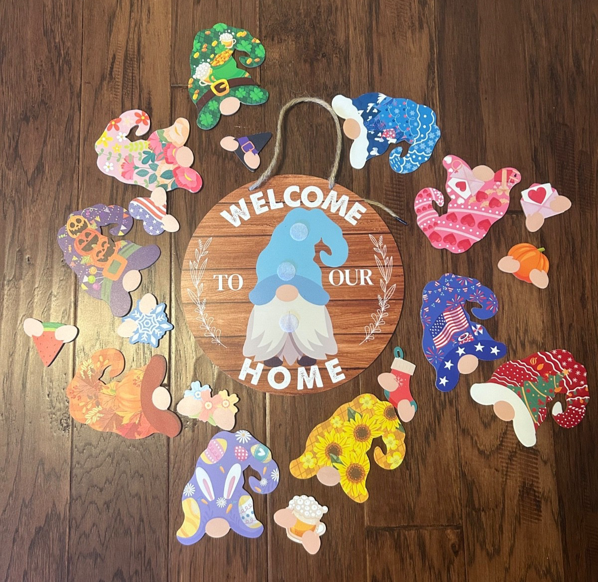 "Welcome To Our Home" All Season Gnome Decoration