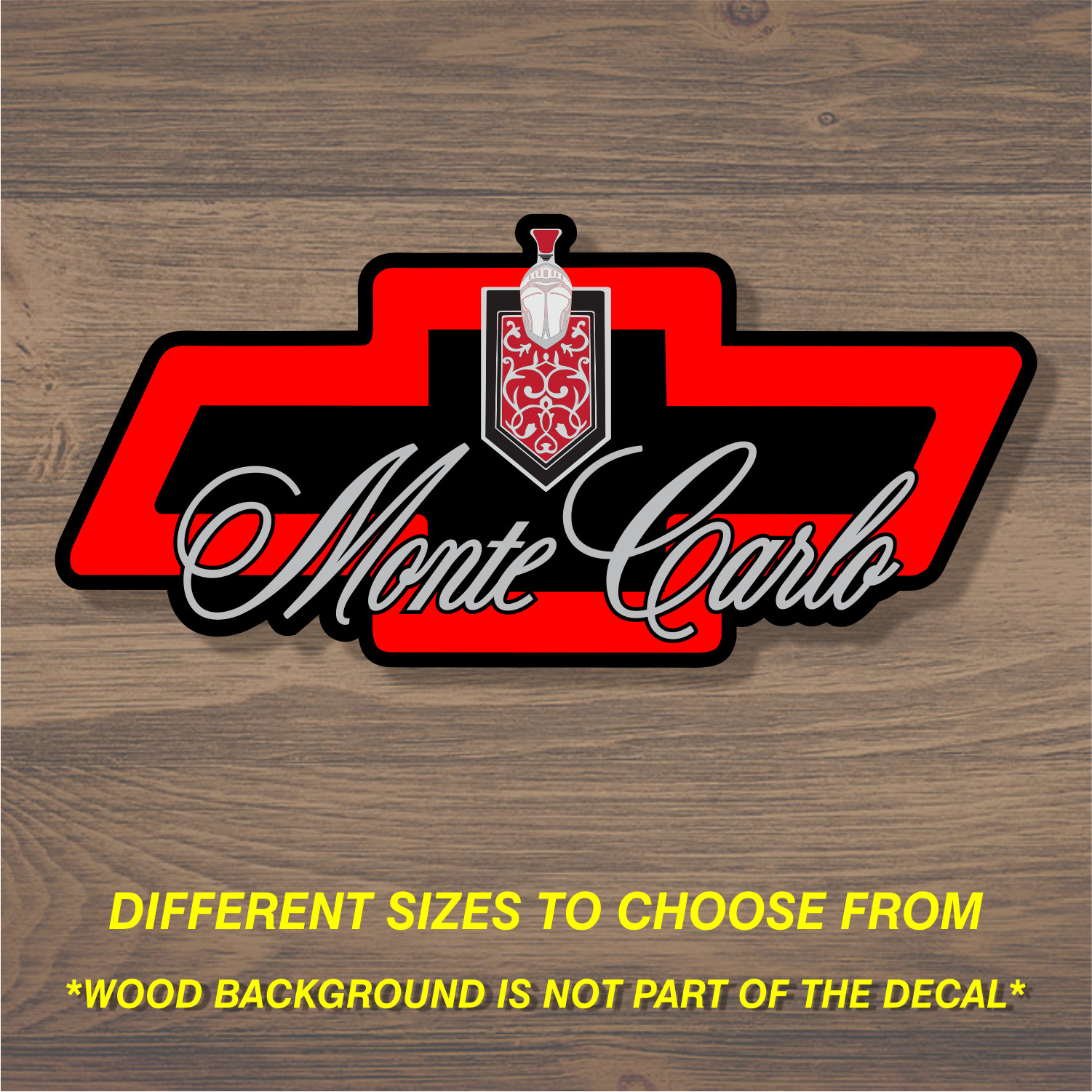 Vinyl Decal Sticker Fits Chevrolet Monte Carlo Graphics Car Window Emblem Cut