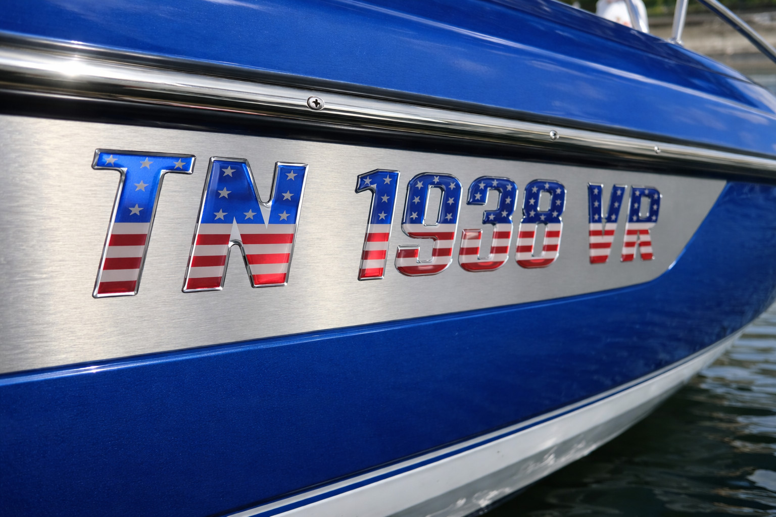 USA Flag Boat and Jet Ski Lettering Marine Grade Raised Registration Numbers