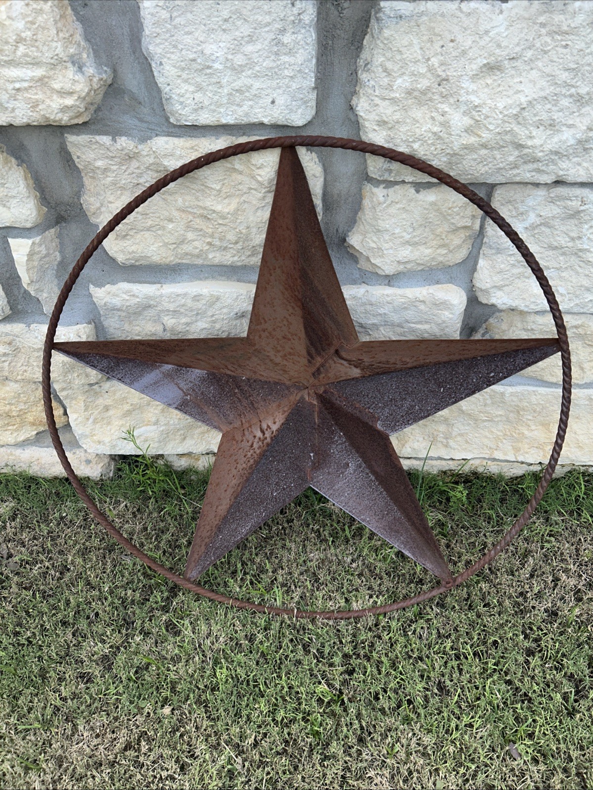 35” Lightweight Metal Texas Star Wall Decor Rustic Barn Lone Star Western Art