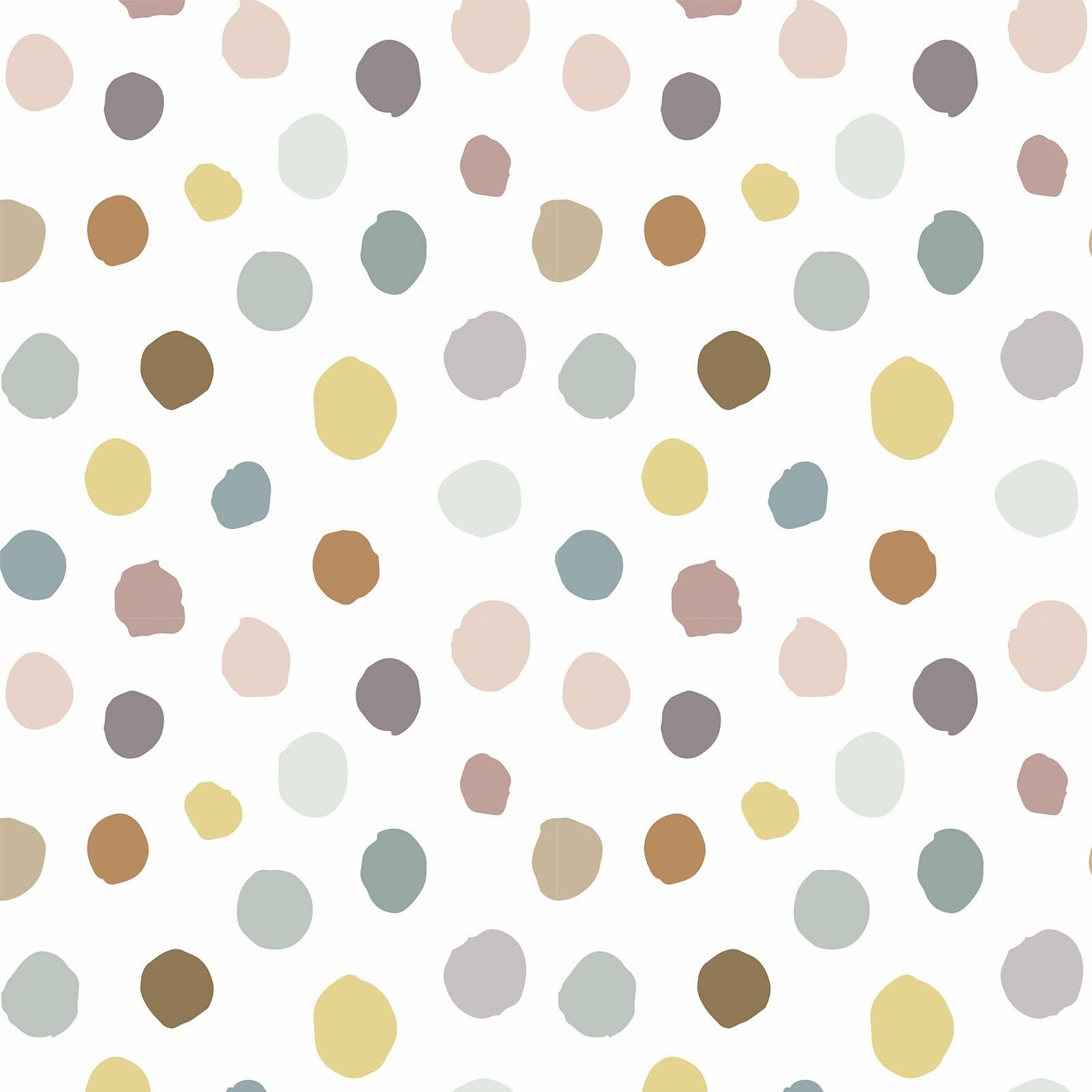 Kids Wallpaper Peel and Stick Colorful Polka Dot Wallpaper 17.5"x120" Self Ad…