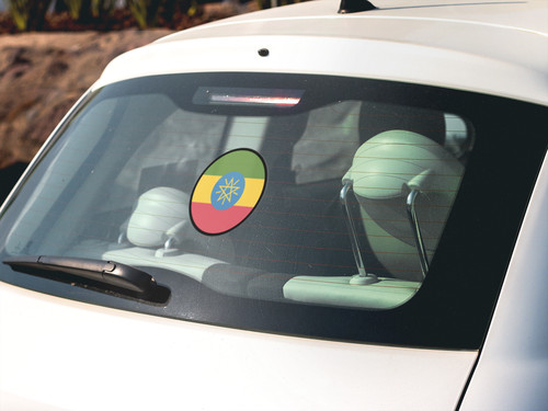 Ethiopia Flag Circle Sticker Decal