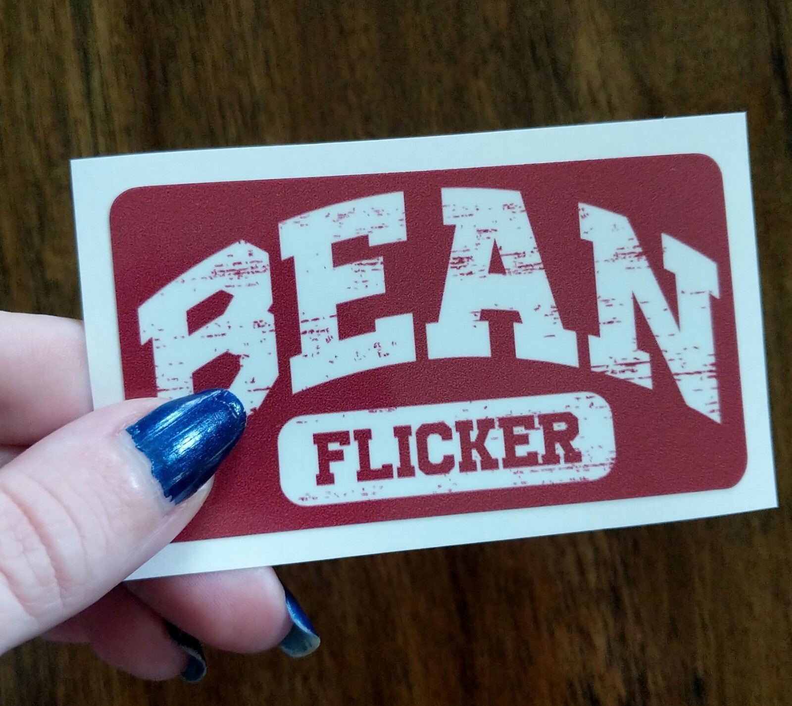 3.5" Bean Flicker Decal Vinyl Sticker University Style College Core Funny Women