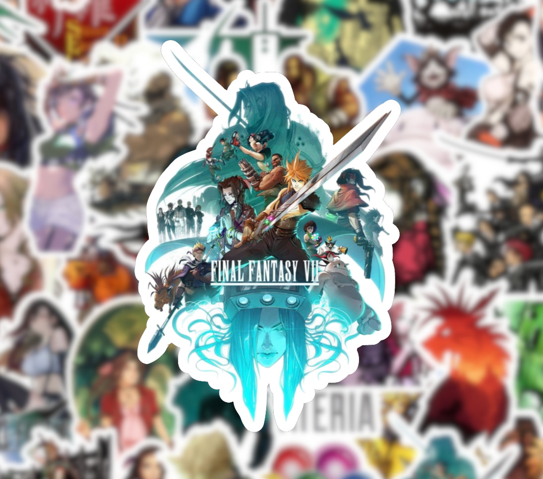 25/50 Final Fantasy VII Sticker Pack – Waterproof Vinyl – FF7 Cloud Sephiroth