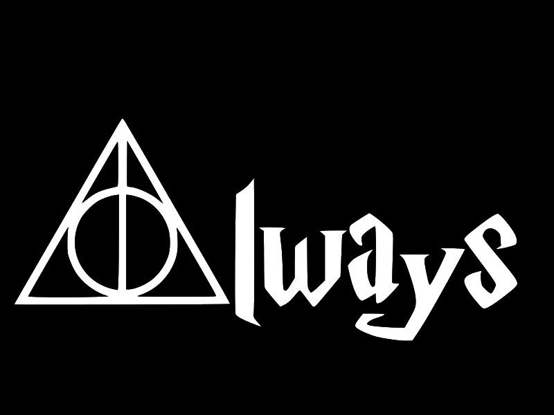 HARRY POTTER ALWAYS Deathly Hallows Vinyl Decal Car Wall Sticker CHOOSE SIZE