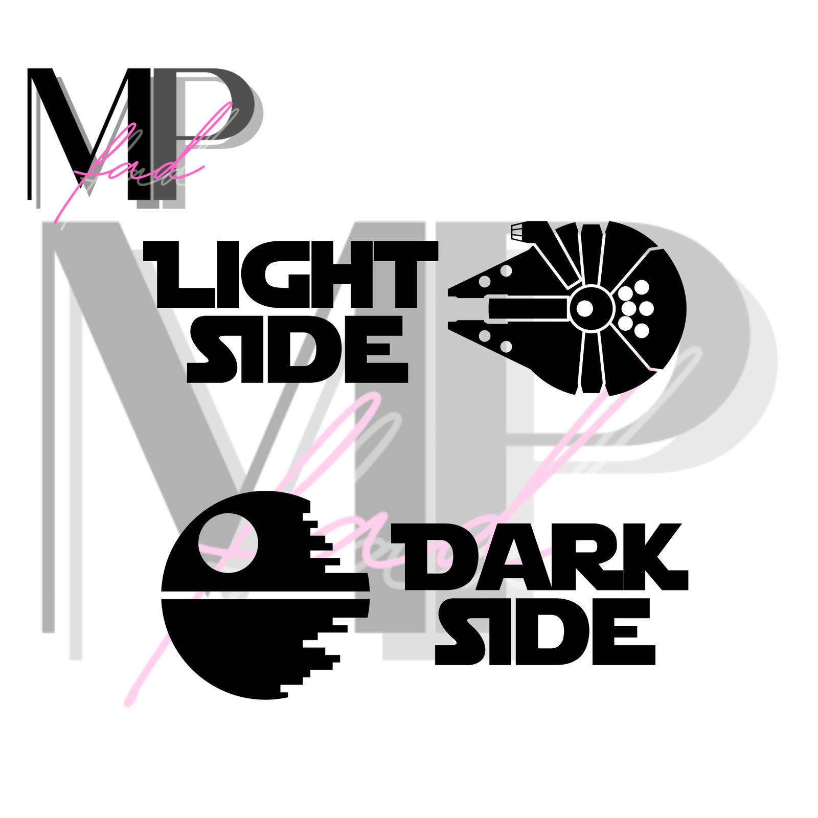 Star Wars LIGHT Switch DARK SIDE DECAL STICKER Vinyl Wall DEATH STAR FALCON