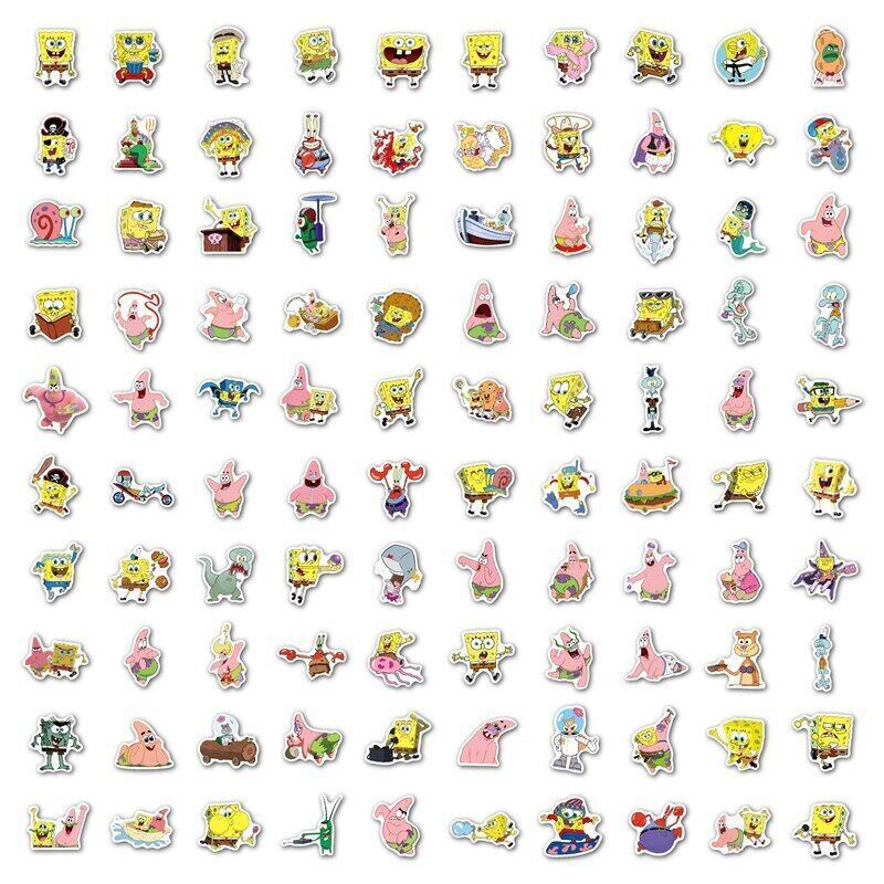 SPONGEBOB Stickers [B] SQUAREPANTS Squidword PATRICK ~ Vinyl Skateboard Decals