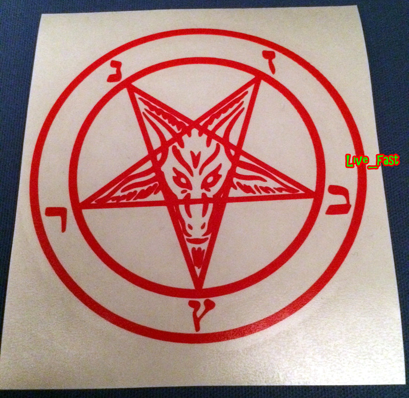 BAPHOMET PENTAGRAM DECAL STICKER VINYL satan black metal death metal goth gothic