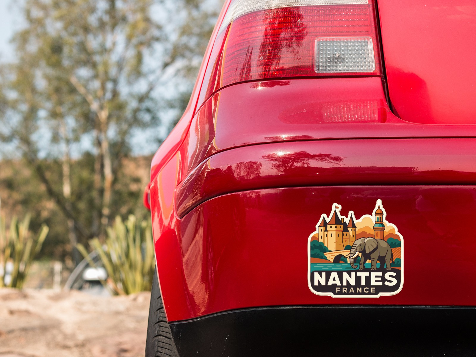Nantes France Sticker Decal Vinyl Die-Cut City Skyline Landmark Design