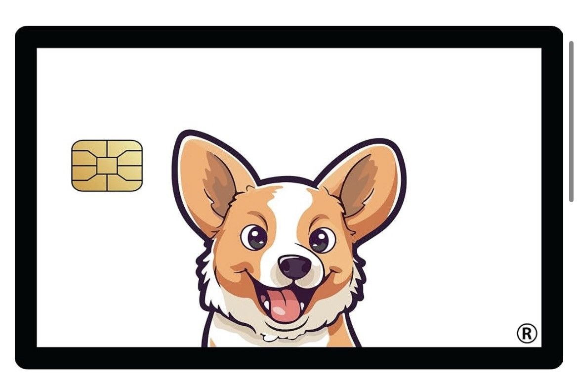 Cute Corgi Dog Puppy Credit / Debit Card Skin Stickers