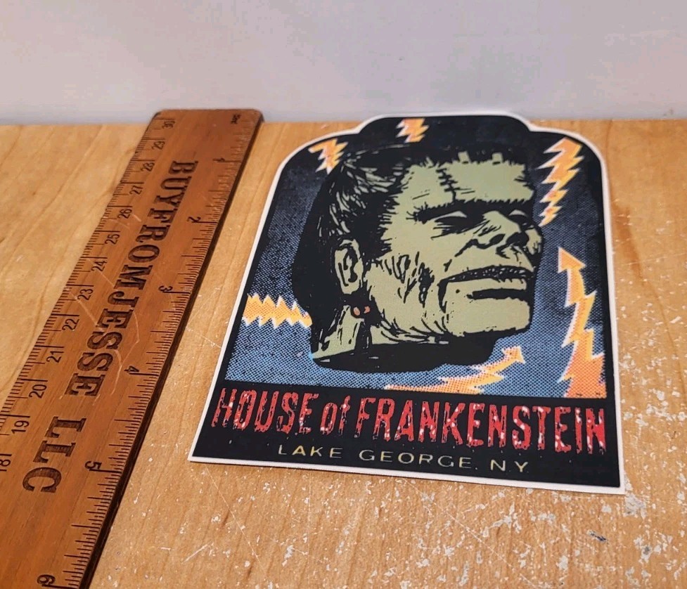 HOUSE OF FRANKENSTEIN Lake George NY 4.5 x 3.5 Soouvenir Decal ARLON