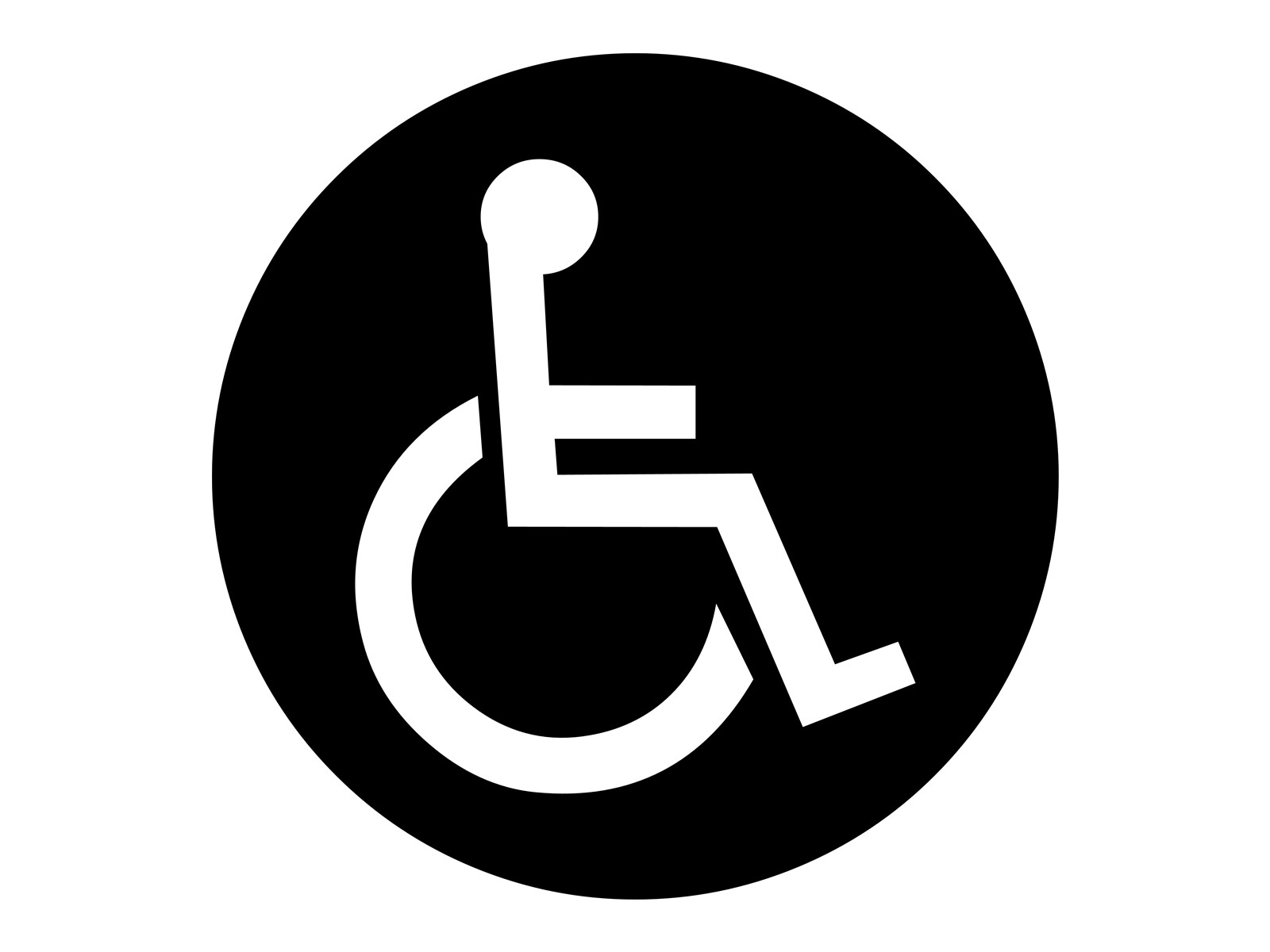 Handicap Round Circle Sign Wheelchair Accessible Symbol Car Vinyl Decal Sticker