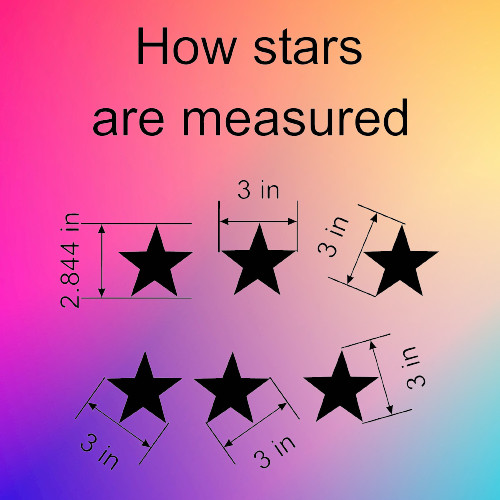 Star stickers! Pick your size and color! Permanent outdoor glossy vinyl decals.