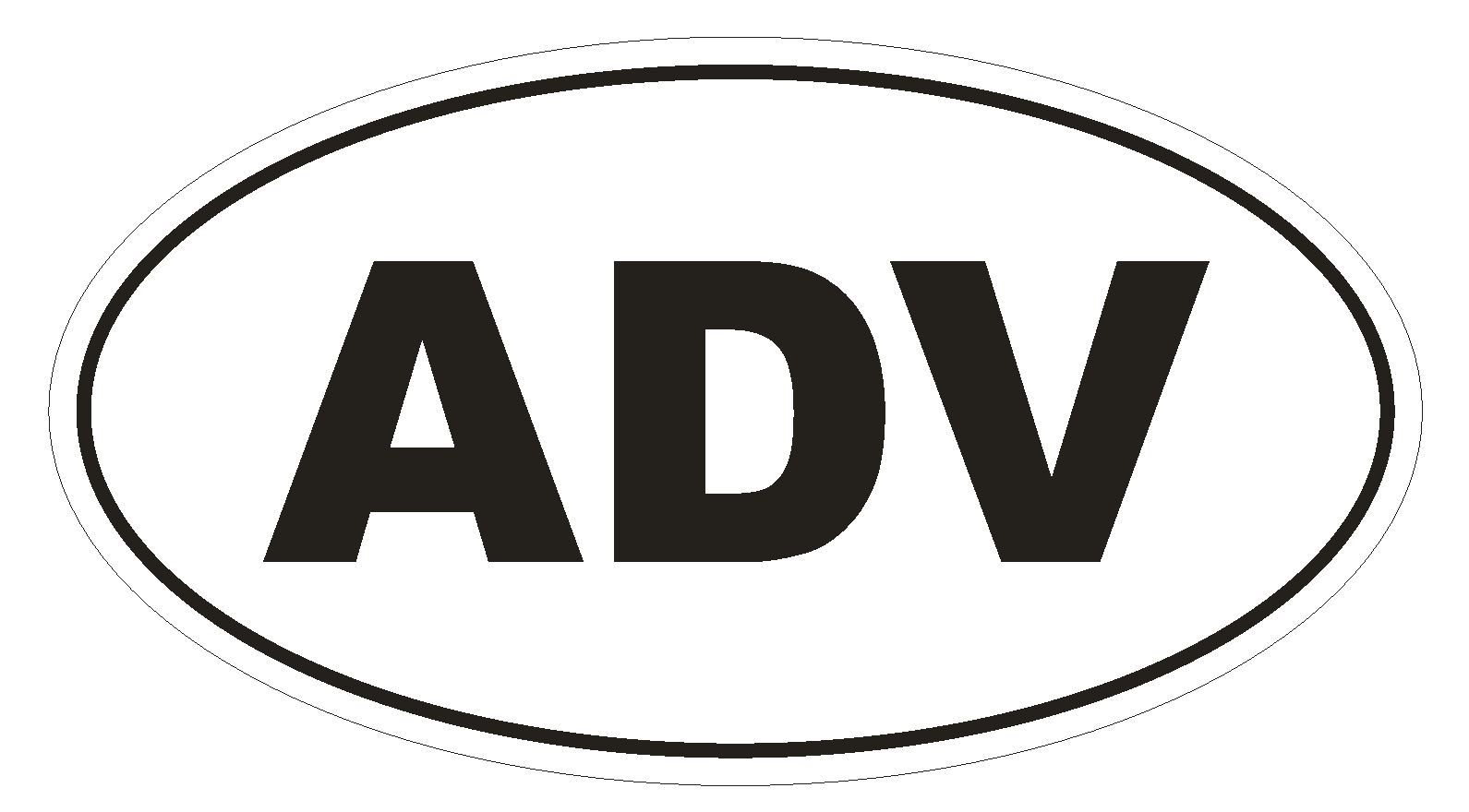 ADV Oval Bumper Sticker or Helmet Sticker D2163 Euro Oval