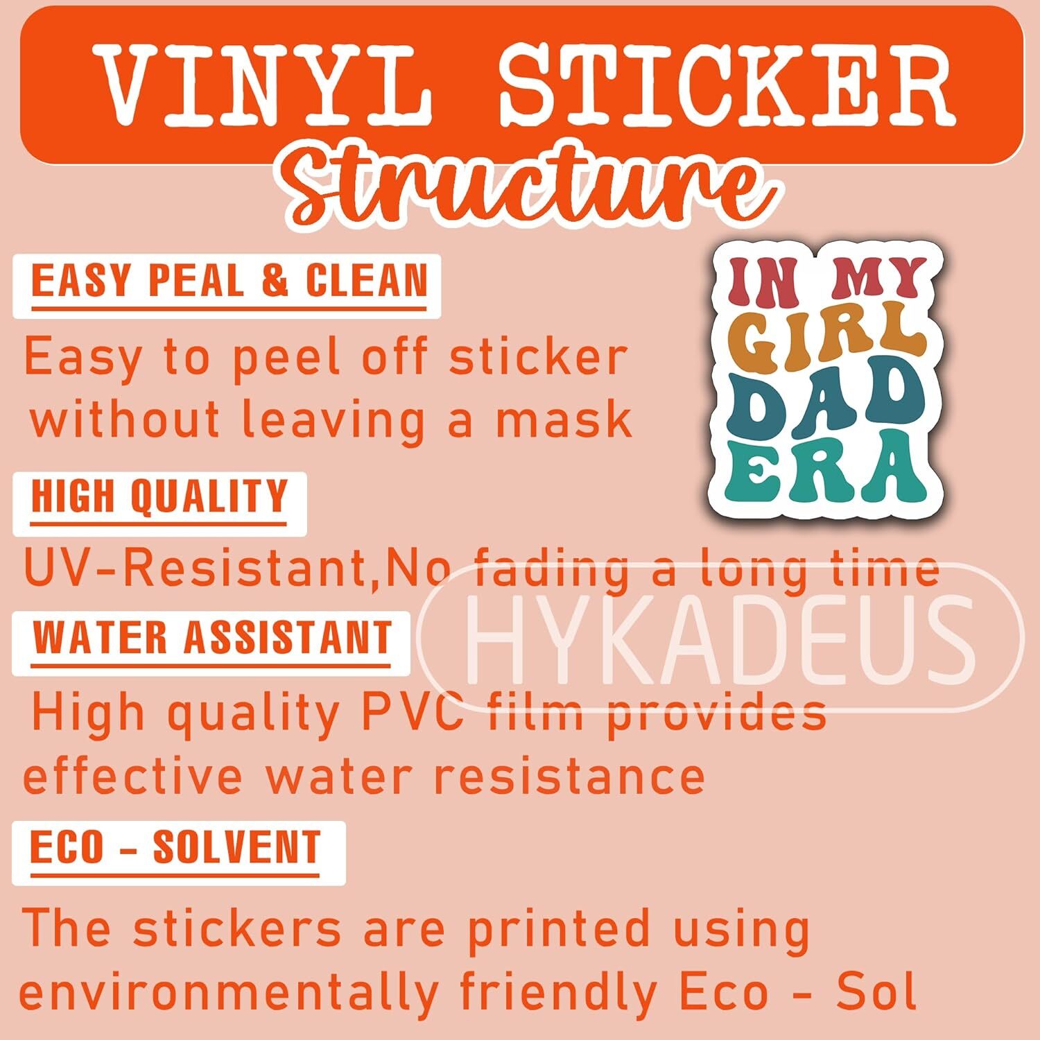 (3Pcs) in My Girl Dad Era Sticker Funny Stickers In