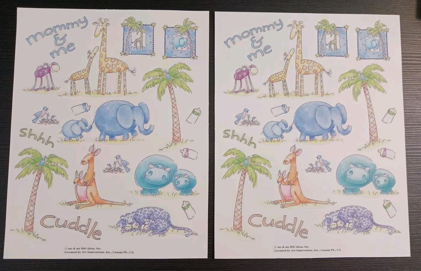 Ideastix Me & My Big Ideas Baby Safari Peel and Stick Décor IS3530 VTG 2002
