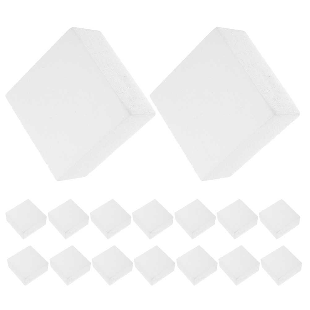 16 Pcs Foam Square Bricks for Crafting Polystyrene Boards Crafts Blocks Display