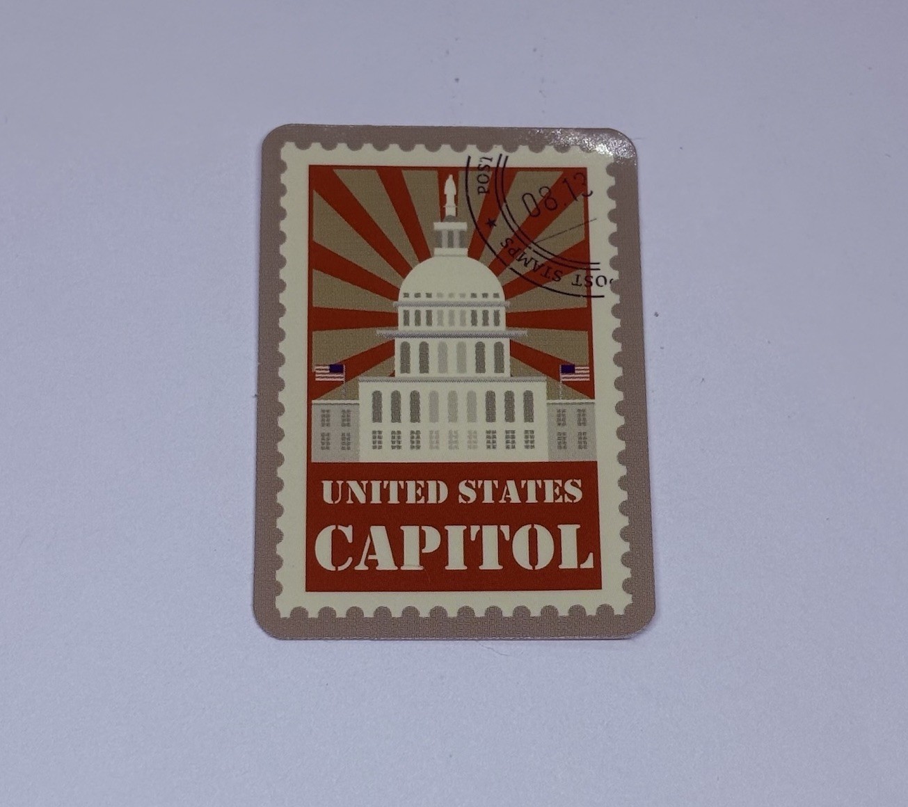 United States Capitol Postage Stamp Novelty Sticker Vinyl Decal Travel Art Tc9