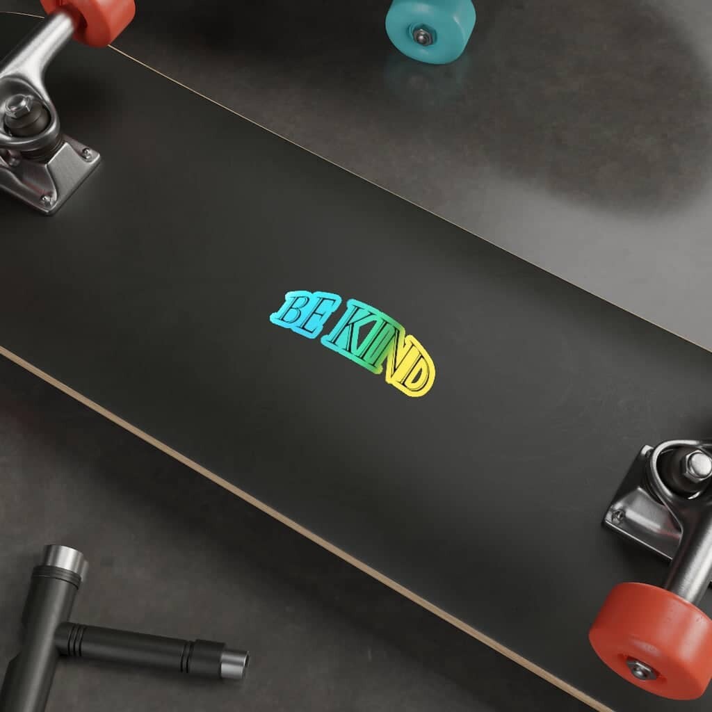 Holographic Die-cut Stickers "Be Kind"