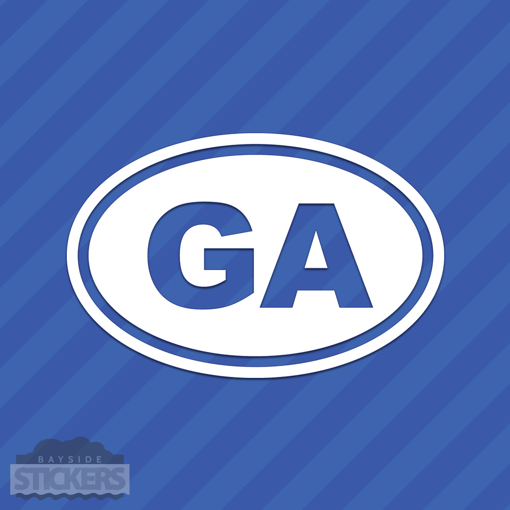 Georgia GA Oval Vinyl Decal Sticker