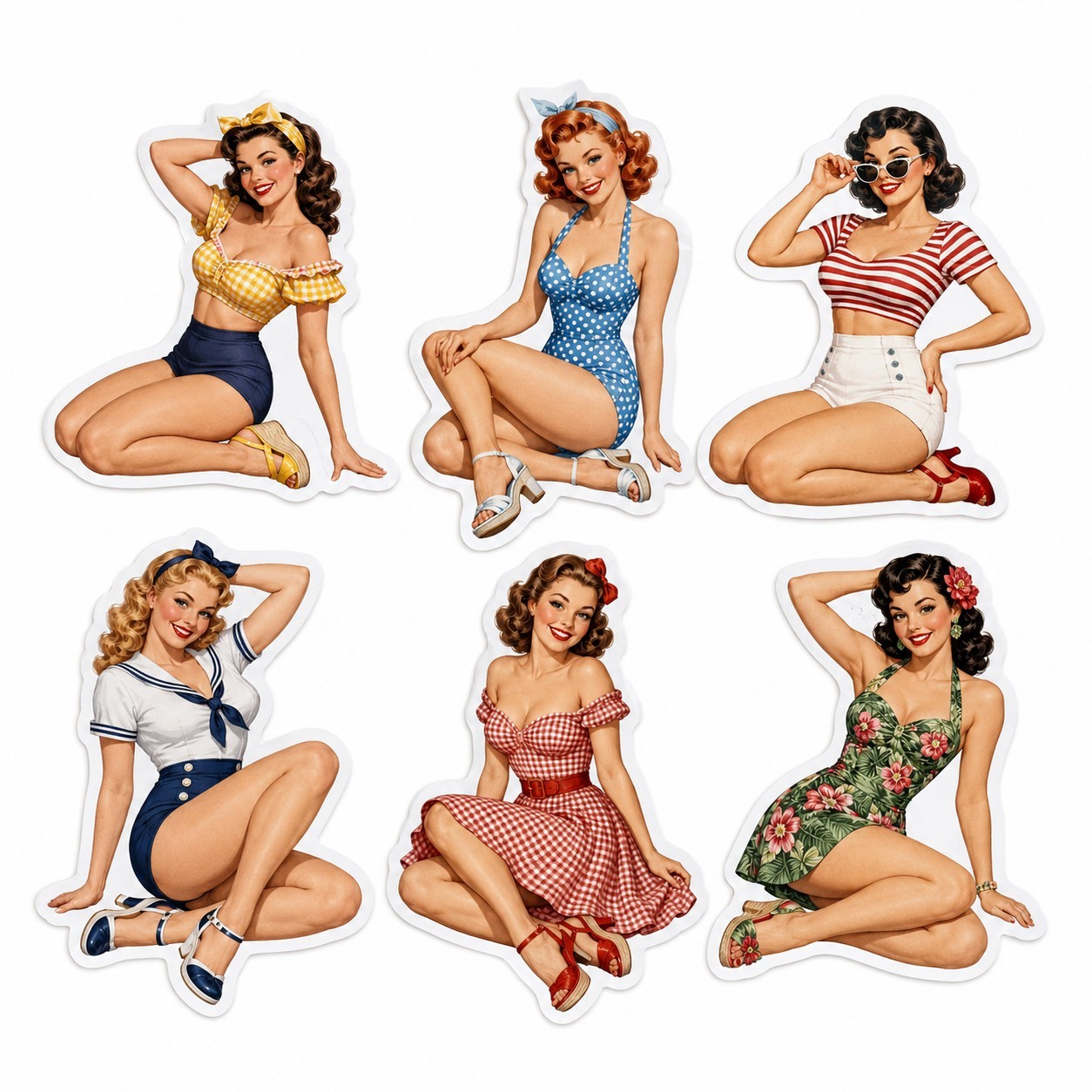 Custom Pin-Up Sticker 5 Inch Waterproof Personalized Adult Artwork