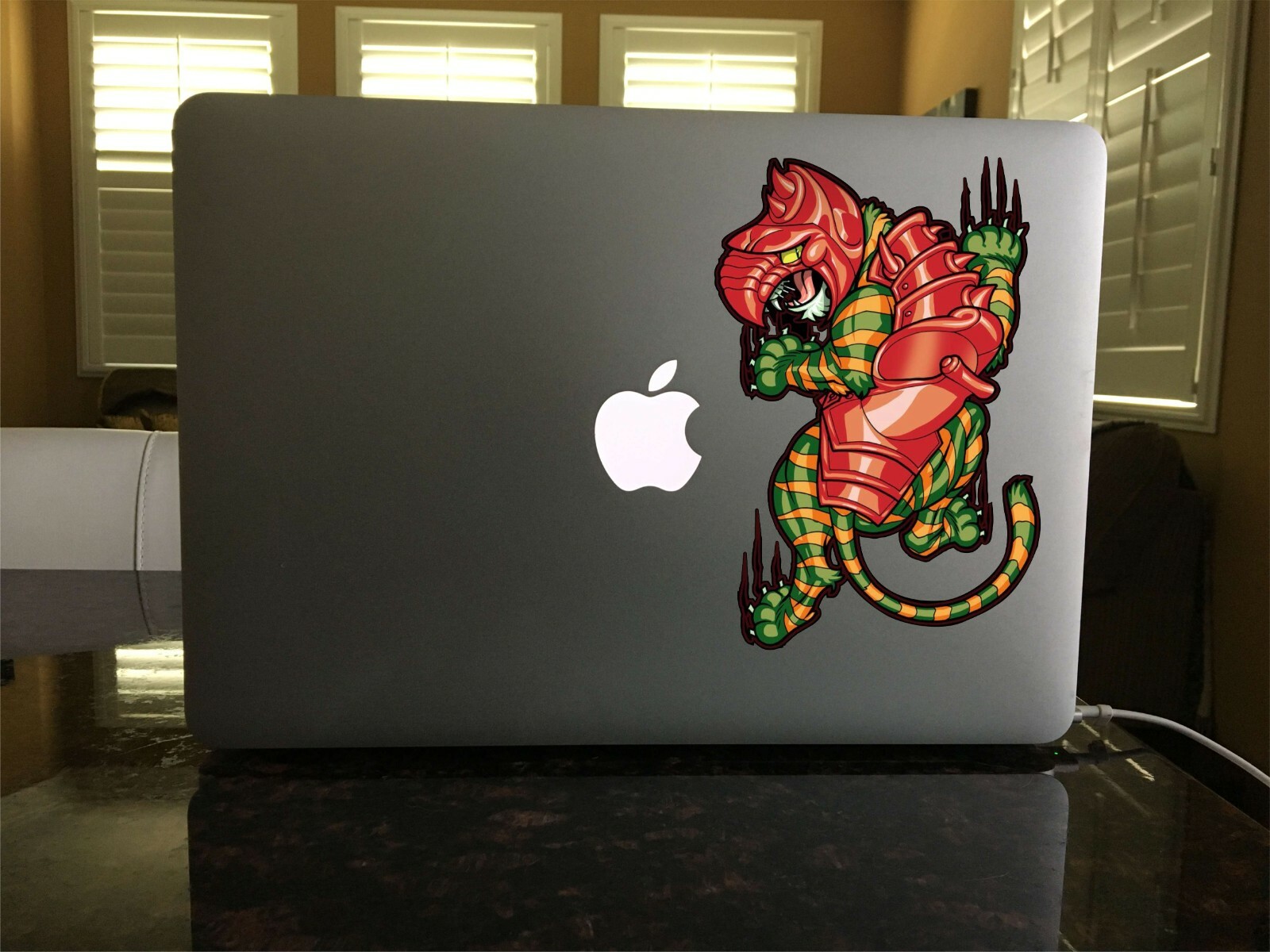 22-13 He-Man Battle Cat climbing Art Illustration Laptop UV DTF Decal Sticker