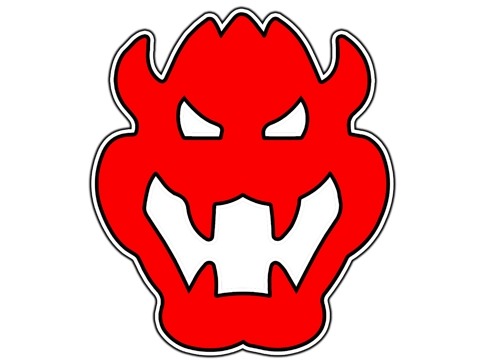#1805 Bowser Face Logo #1 Waterproof Vinyl Sticker Decal Die-Cut